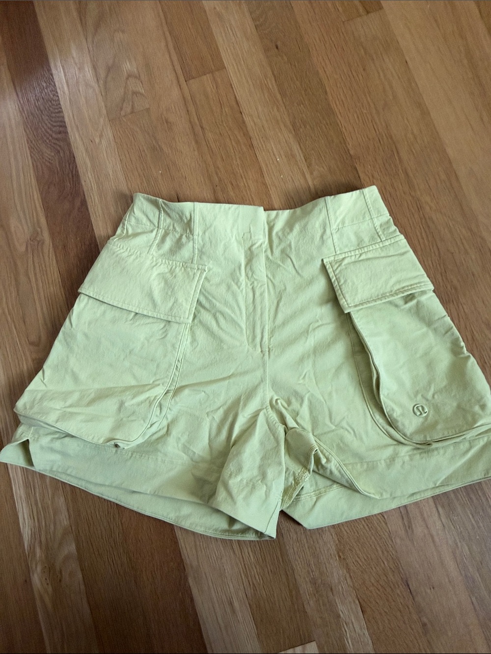 lululemon athletica Light Lime Cargo Bike Shorts